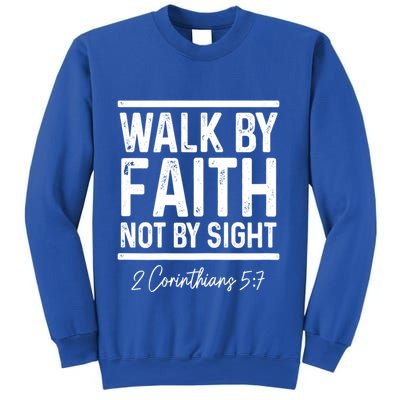 Bible Verse Walk Faith Not By Sight Christian Pastor Gift Sweatshirt