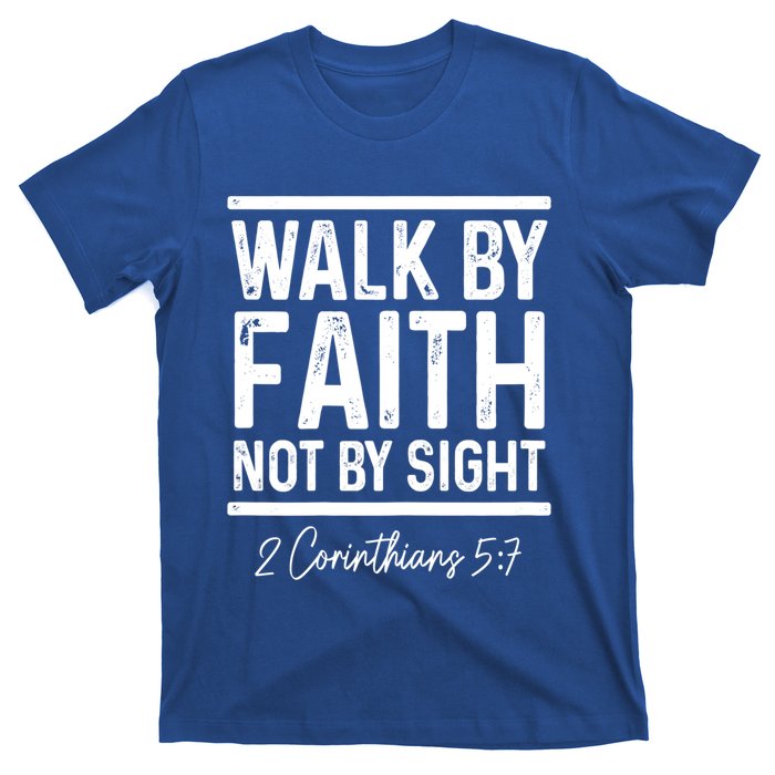 Bible Verse Walk Faith Not By Sight Christian Pastor Gift T-Shirt