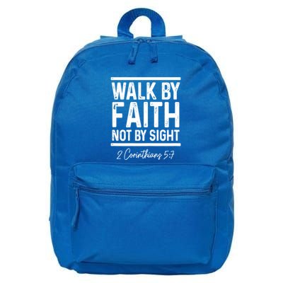 Bible Verse Walk Faith Not By Sight Christian Pastor Gift 16 in Basic Backpack
