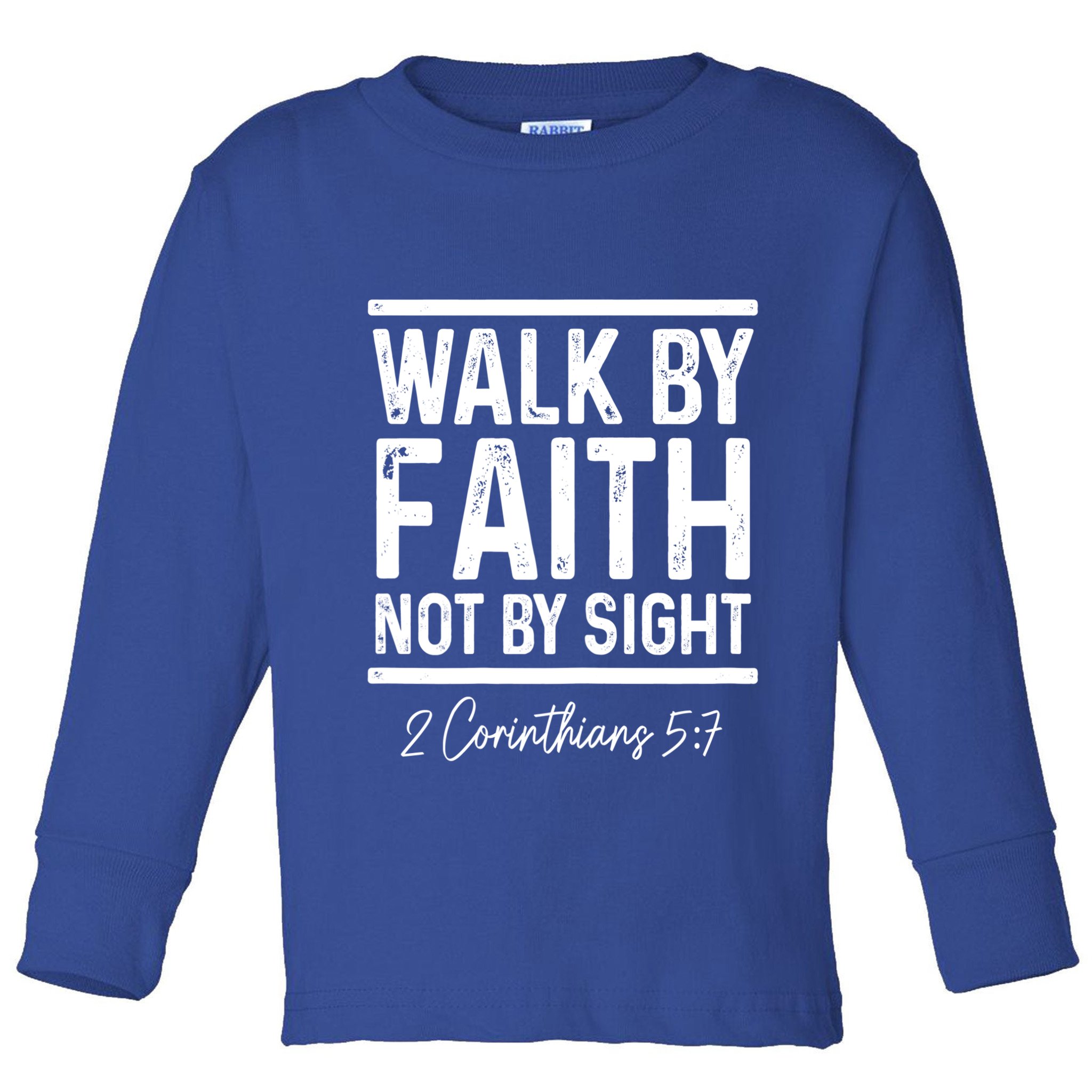 Bible Verse Walk Faith Not By Sight Christian Pastor Gift Toddler Long Sleeve Shirt