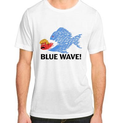 Blue Wave 2024 Funny Big Fish Eat Little Fish Trump Hair Adult ChromaSoft Performance T-Shirt