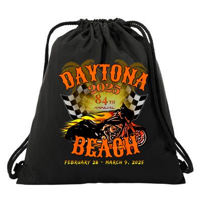 Bike Week 2025 84th Annual Vintage Rally Art On Front Drawstring Bag