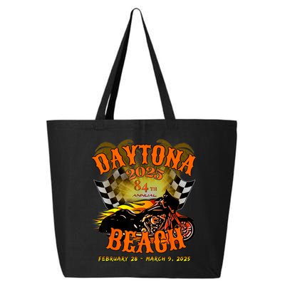 Bike Week 2025 84th Annual Vintage Rally Art On Front 25L Jumbo Tote