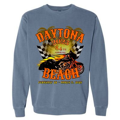 Bike Week 2025 84th Annual Vintage Rally Art On Front Garment-Dyed Sweatshirt