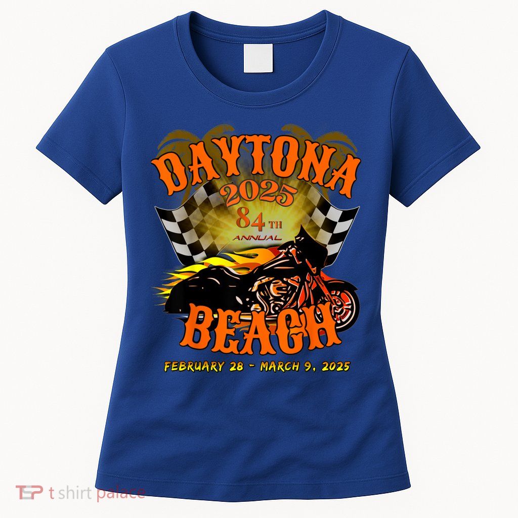 Bike Week 2025 84th Annual Vintage Rally Art On Front Womens T-Shirt