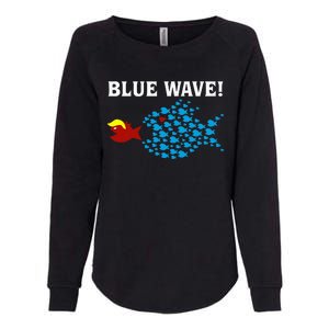 Blue Wave 2024 Kamala Harris Sarcasm Fish Catch Trump Hair Womens California Wash Sweatshirt