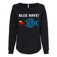 Blue Wave 2024 Kamala Harris Sarcasm Fish Catch Trump Hair Womens California Wash Sweatshirt