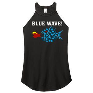 Blue Wave 2024 Kamala Harris Sarcasm Fish Catch Trump Hair Women's Perfect Tri Rocker Tank