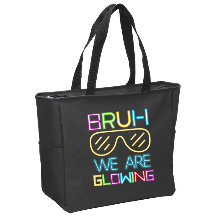 Bruh We Are Glowing In My Era Group Team Zip Tote Bag