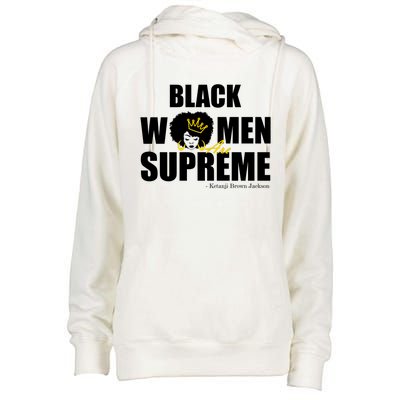 Black Women Are Supreme KBJ Ketanji Brown Jackson The Supremes Womens Funnel Neck Pullover Hood