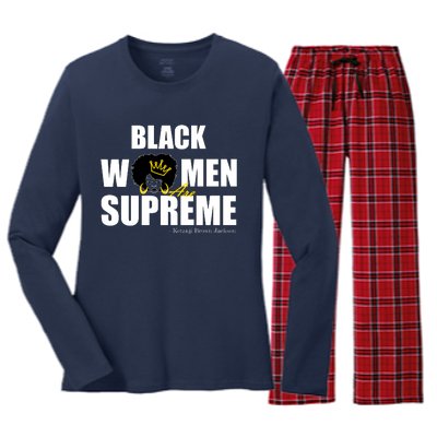 Black Women Are Supreme KBJ Ketanji Brown Jackson The Supremes Women's Long Sleeve Flannel Pajama Set 