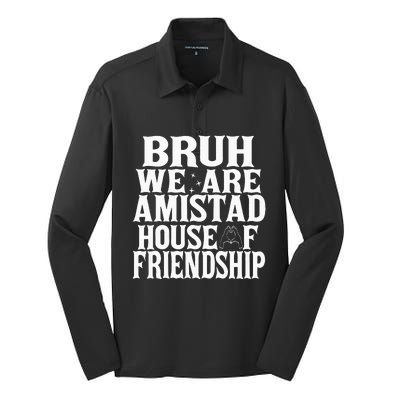 Bruh We Are Amistad House Of Friendship Rca Houses School Silk Touch Performance Long Sleeve Polo