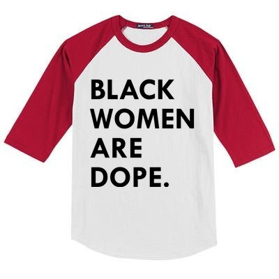 Black Women Are Dope Kids Colorblock Raglan Jersey