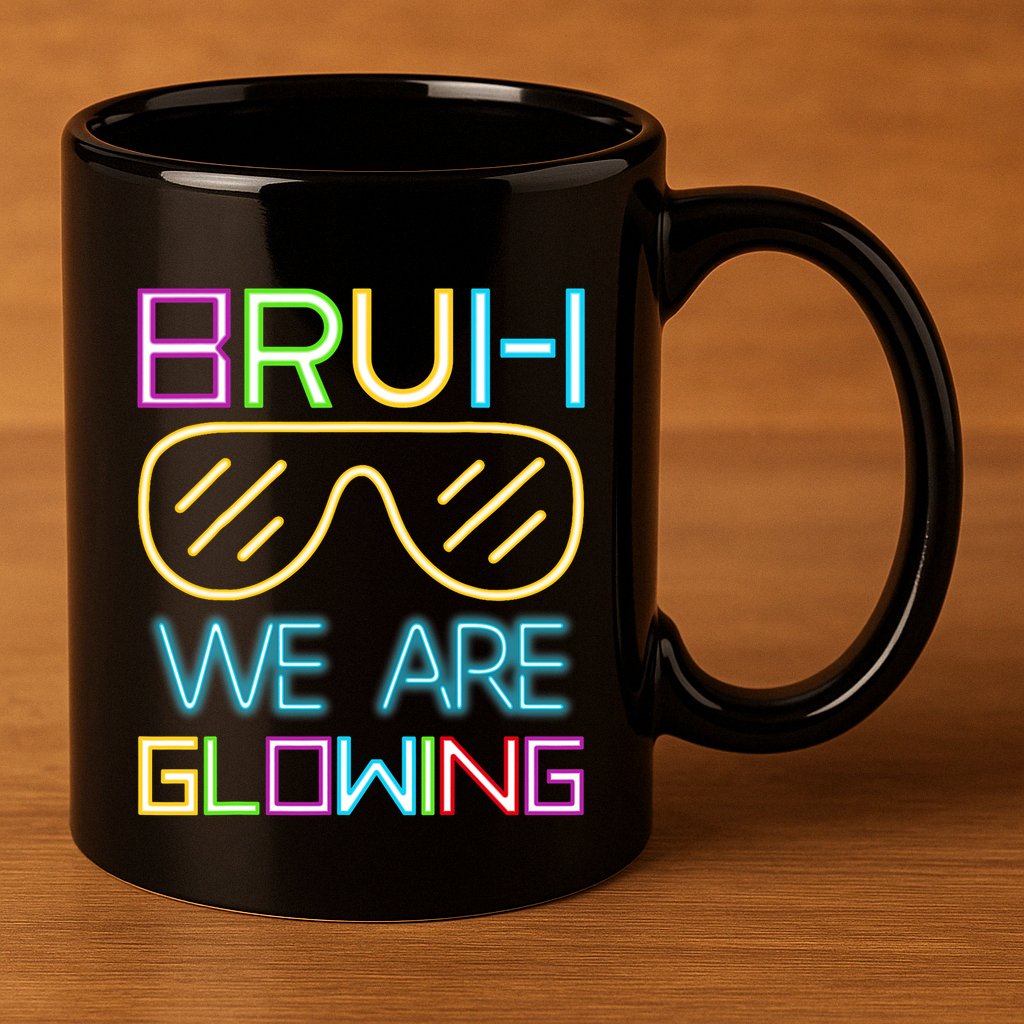 Bruh We Are Glowing In My Glowing Era Hello Summer Vacation 11oz C Handle Ceramic Mug