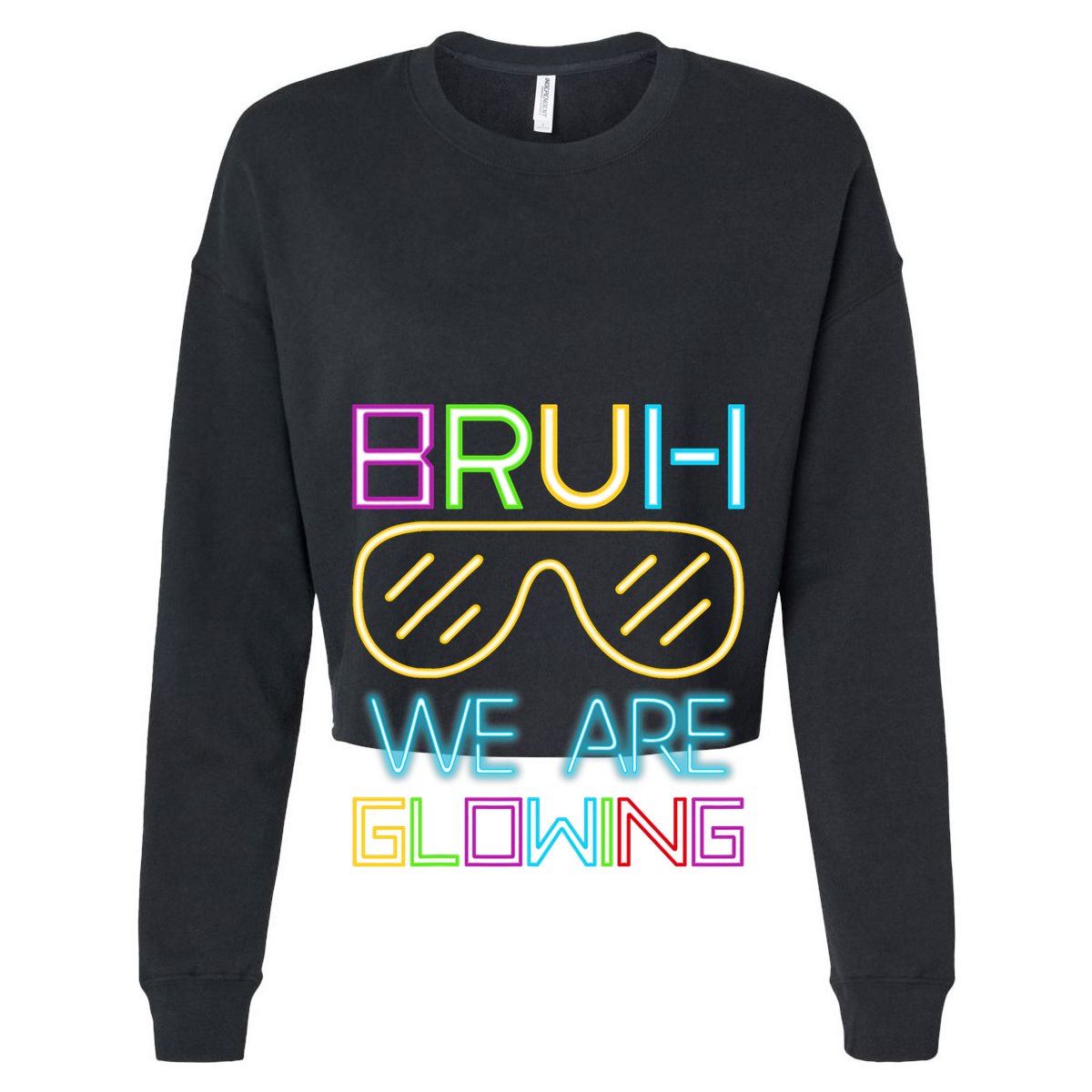 Bruh We Are Glowing In My Glowing Era Hello Summer Vacation Women's Crop Top Tee