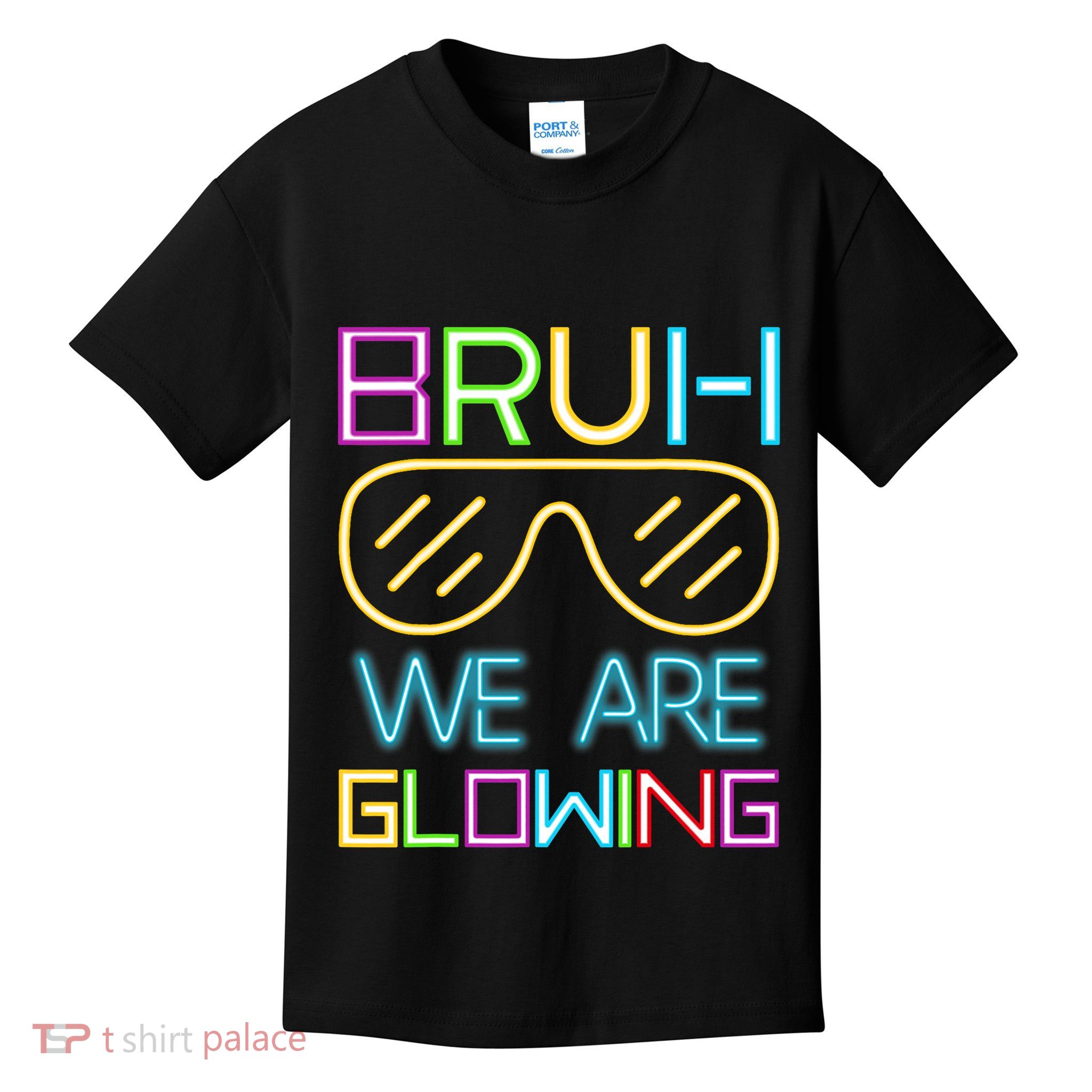 Bruh We Are Glowing In My Glowing Era Hello Summer Vacation Kids T-Shirt
