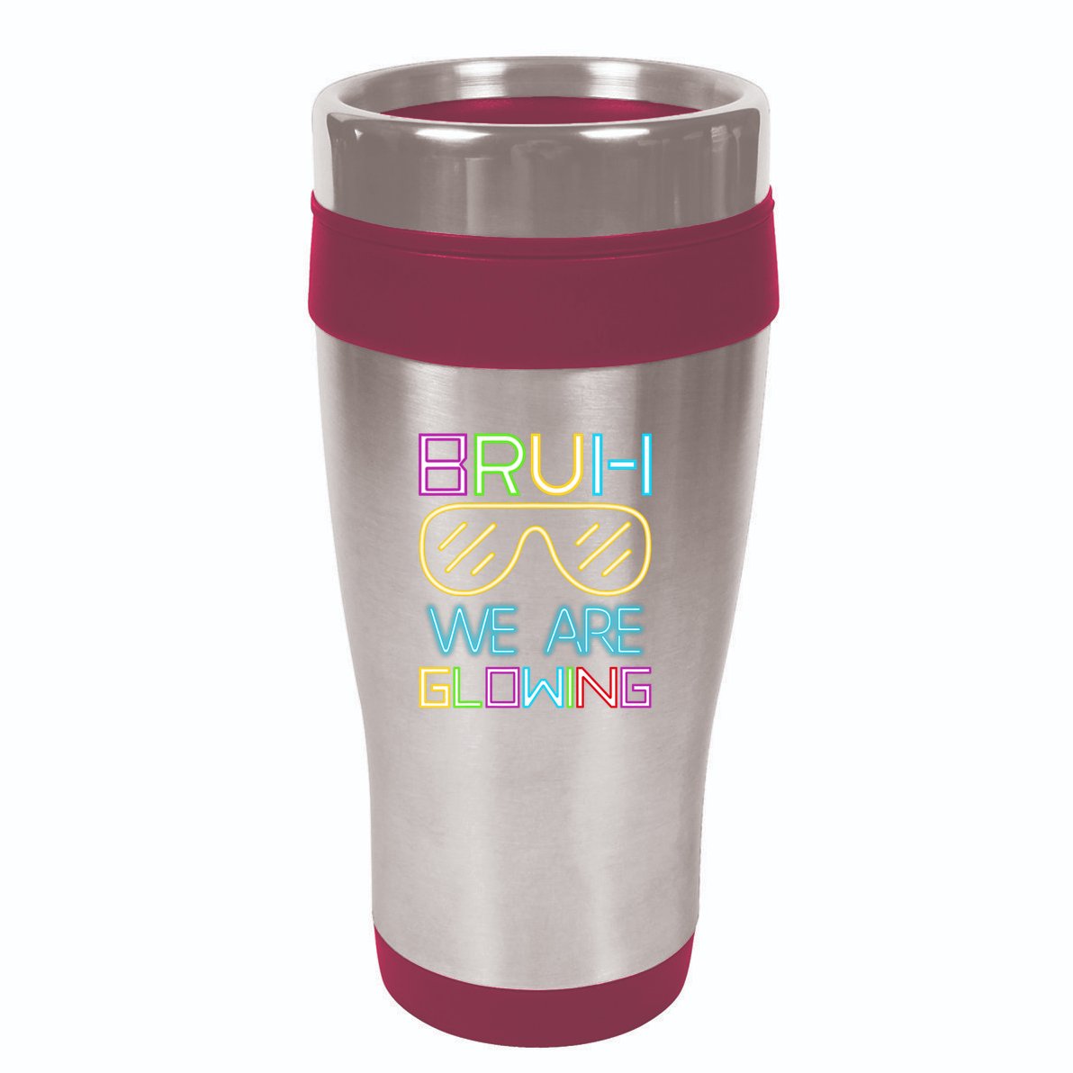 Bruh We Are Glowing In My Glowing Era Hello Summer Vacation 16oz Travel Tumbler
