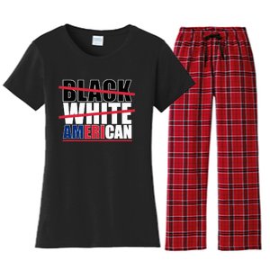 Black White American Funny Patriot Political Election Women's Flannel Pajama Set