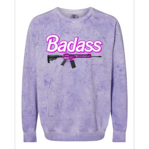 Badass Woman Ar15 Pro Gun 2nd Amendment Guns Rights Colorblast Crewneck Sweatshirt