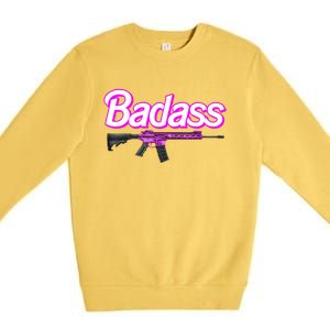 Badass Woman Ar15 Pro Gun 2nd Amendment Guns Rights Premium Crewneck Sweatshirt