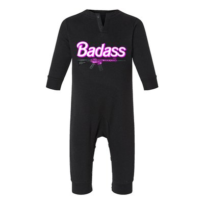 Badass Woman Ar15 Pro Gun 2nd Amendment Guns Rights Infant Fleece One Piece