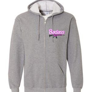 Badass Woman Ar15 Pro Gun 2nd Amendment Guns Rights Full Zip Hoodie