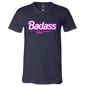 Badass Woman Ar15 Pro Gun 2nd Amendment Guns Rights V-Neck T-Shirt