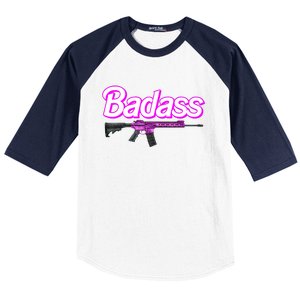 Badass Woman Ar15 Pro Gun 2nd Amendment Guns Rights Baseball Sleeve Shirt