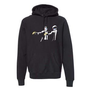 Banksy Work Art Pulp Fiction Parody Premium Hoodie