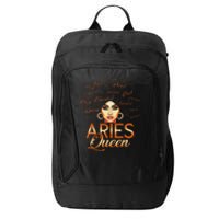 Black Wo Afro Hair Art ARIES Queen February Birthday City Backpack