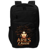 Black Wo Afro Hair Art ARIES Queen February Birthday Impact Tech Backpack