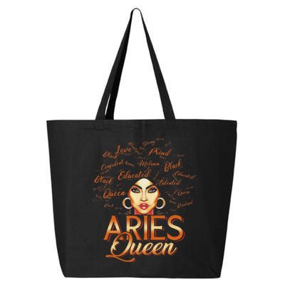 Black Wo Afro Hair Art ARIES Queen February Birthday 25L Jumbo Tote