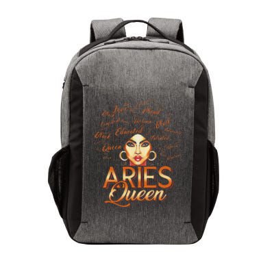 Black Wo Afro Hair Art ARIES Queen February Birthday Vector Backpack