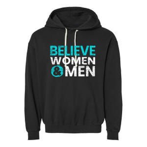 Believe Women And Sexual Assault Awareness Month Garment-Dyed Fleece Hoodie