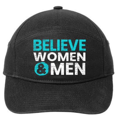 Believe Women And Sexual Assault Awareness Month 7-Panel Snapback Hat