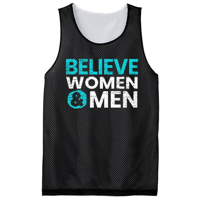 Believe Women And Sexual Assault Awareness Month Mesh Reversible Basketball Jersey Tank