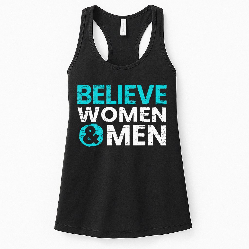Believe Women And Sexual Assault Awareness Month Womens Tank Top