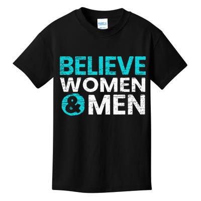 Believe Women And Sexual Assault Awareness Month Kids T-Shirt
