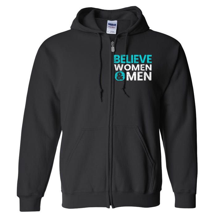 Believe Women And Sexual Assault Awareness Month Full Zip Hoodie