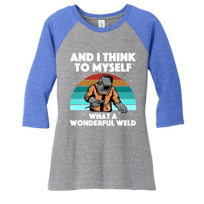 Best Welding Art For Women Migtig Welding Metal Welder Women's Tri-Blend 3/4-Sleeve Raglan Shirt