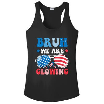 Bruh We Are Glowing Hello Summer Vacation Trips Ladies PosiCharge Competitor Racerback Tank