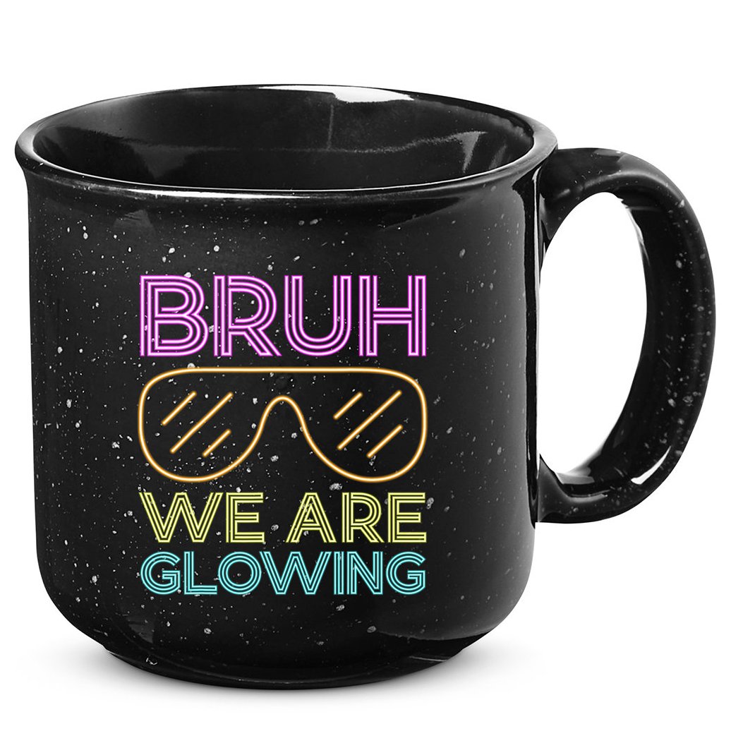 Bruh We Are Glowing Hello Summer Vacation Trips 15oz Campfire Ceramic Mug