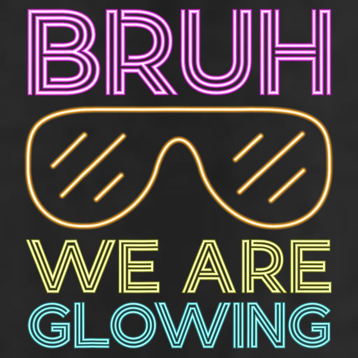 Bruh We Are Glowing Hello Summer Vacation Trips Golf Towel