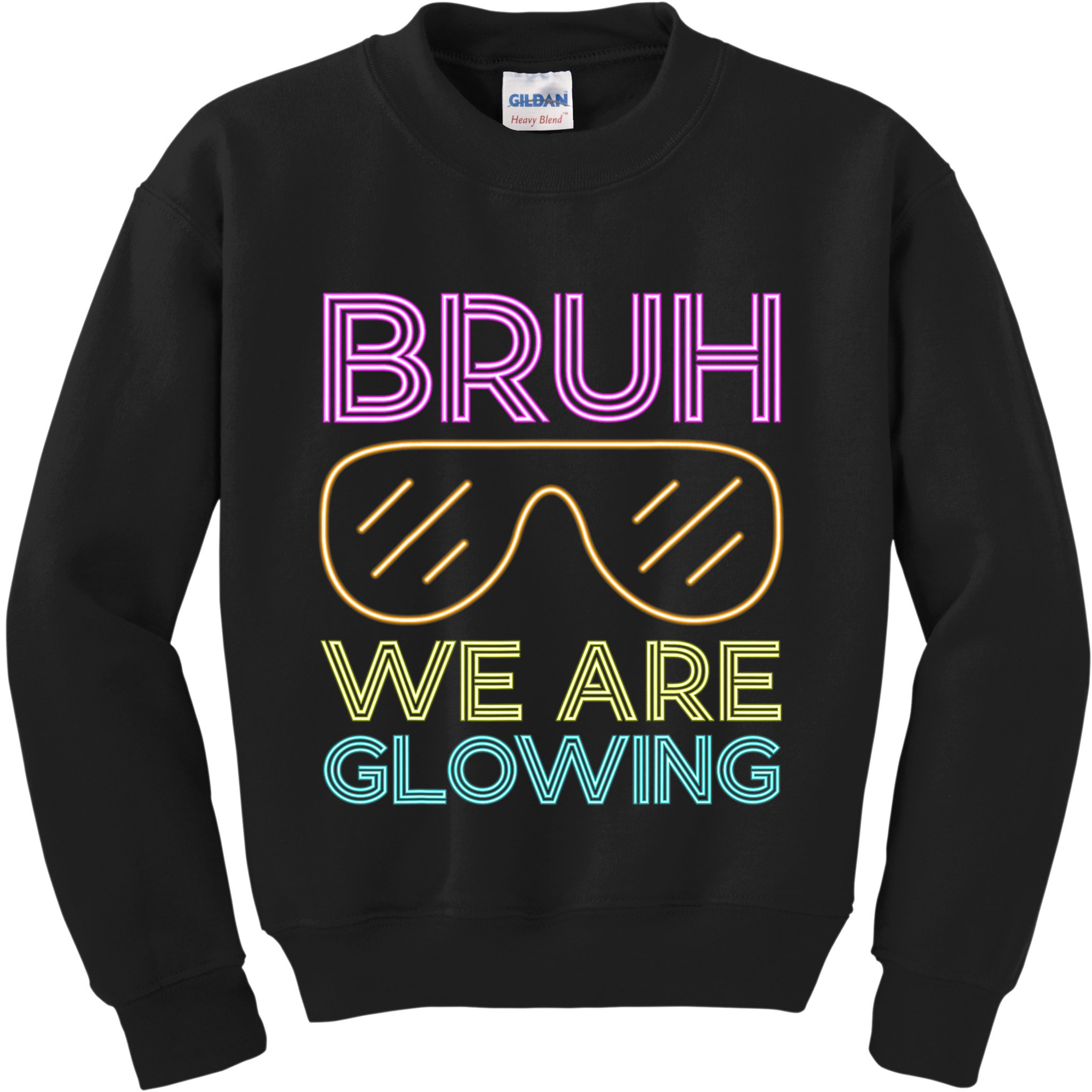 Bruh We Are Glowing Hello Summer Vacation Trips Kids Sweatshirt