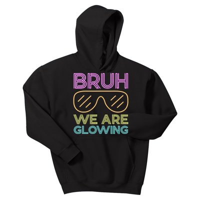 Bruh We Are Glowing Hello Summer Vacation Trips Kids Hoodie