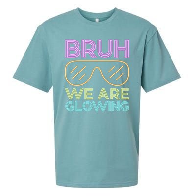 Bruh We Are Glowing Hello Summer Vacation Trips Sueded Cloud Jersey T-Shirt