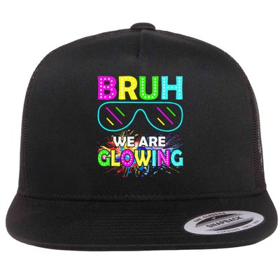 Bruh We Are Glowing Colorful Team For Women Flatbill Hat