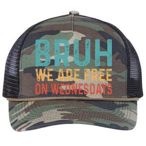 Bruh We Are Free On Wednesdays Joe Biden Retro Rope Trucker Hat Cap