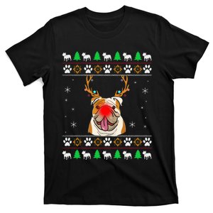 Bulldogs with Antlers ugly Christmas T-Shirt