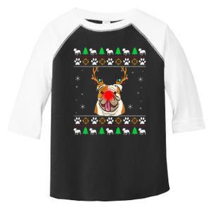 Bulldogs with Antlers ugly Christmas Toddler Fine Jersey T-Shirt